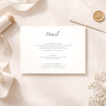 Minimal Luxury Modern Elegant Wedding Suite Insert