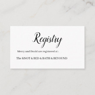 Carte D'accompagnement Minimalist