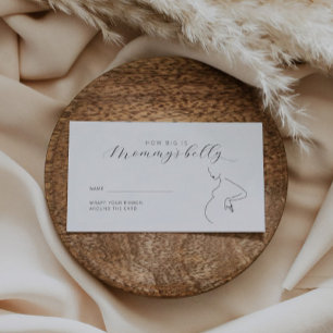 Carte D'accompagnement Minimaliste à quel point la taille est le ventre d