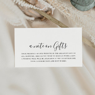 Carte D'accompagnement Minimaliste Calligraphie Mariage