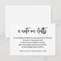 💍 minimaliste note élégante sur les cadeaux