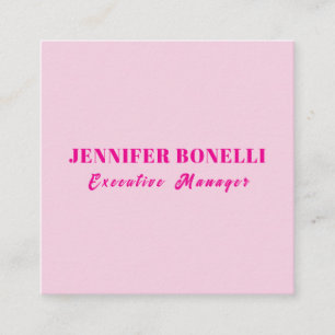 Carte D'accompagnement Minimaliste rose tendance personnalisé nom personn