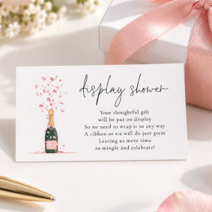 Carte D'accompagnement Modern Petals Prosecco Présentation de Mariage