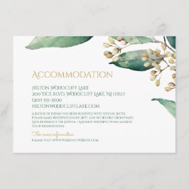 Carte D'accompagnement Moderne botanique verdure hébergement rustique