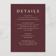 Moderne Bourgogne Dusty Blue Floral Détails Mariag