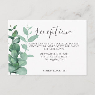 Carte D'accompagnement Moderne contemporain eucalyptus verdure mariage en