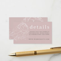 Moderne Elegant Blush Rose Floral Mariage détails