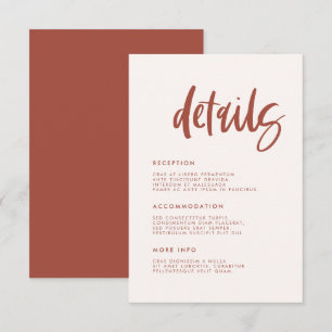 Carte D'accompagnement Moderne et élégante décoration de mariages roses