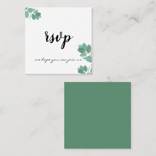 Carte D'accompagnement Moderne Fern tendance Élégante calligraphie Botani (Devant / Derrière)