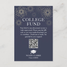 Carte D'accompagnement Moderne Fireworks College - Diplôme du Fonds