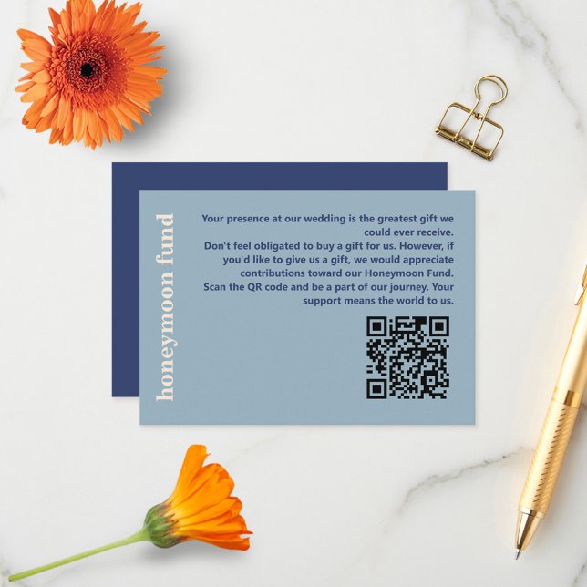 Carte D'accompagnement Moderne Gras Typographie Mariage Lune de miel Fond (Créateur téléchargé)