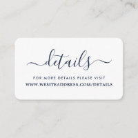 Moderne Marine Bleu & Blanc Détails du script simp