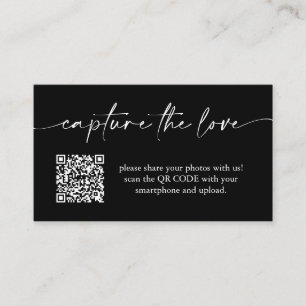 Carte D'accompagnement Moderne minimaliste Capture Le Love Mariage Qr Cod