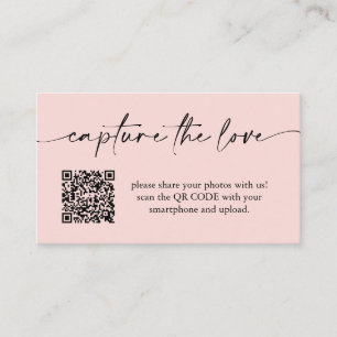 Carte D'accompagnement Moderne minimaliste Capture Le Love Mariage Qr Cod