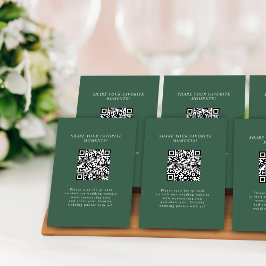 Carte D'accompagnement Moderne minimaliste élégant code QR Photos Mariage