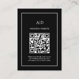 Carte D'accompagnement Moderne minimaliste Mariage Qr Code Mariage