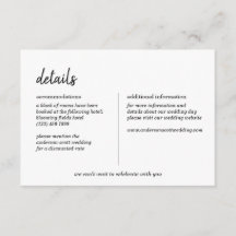Moderne minimaliste Simple Script Détails Mariage