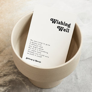 Carte D'accompagnement Moderne rétro Lettres Mariage Wishing well Enclos