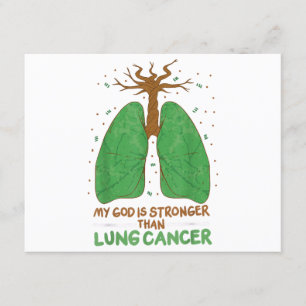 Carte D'accompagnement Mon Dieu Est Plus Fort Que Le Cancer Du Poumon