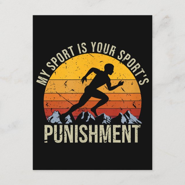 Carte D'accompagnement Mon Sport Est Votre Punition Sportive Cross Cou (Devant)