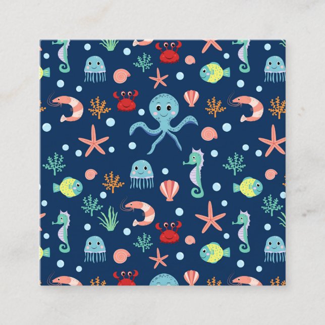 Carte D'accompagnement Monde marin (Devant)