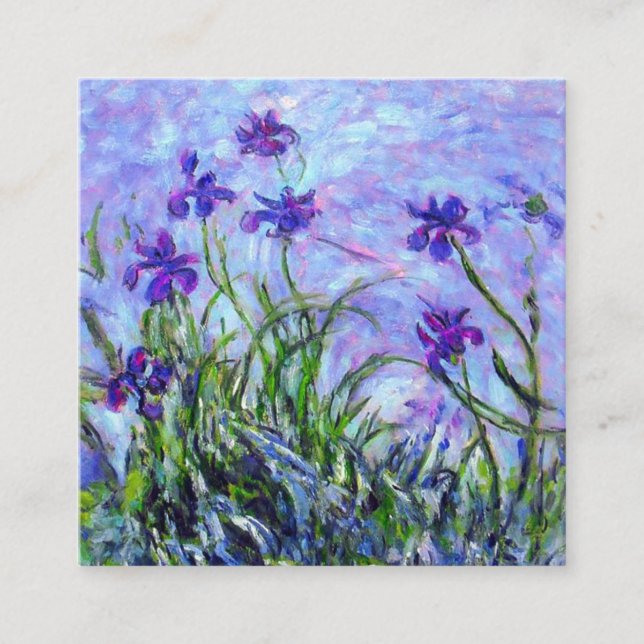 Carte D'accompagnement Monet Lilac Irises (Devant)