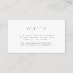 Carte D'accompagnement Monogramme bleu foncé simple Mariage élégant