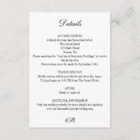 Monogramme de mariage élégant en noir et blanc
