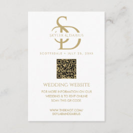 Carte D'accompagnement Monogramme Mariage simple Télécharger la photo Cod
