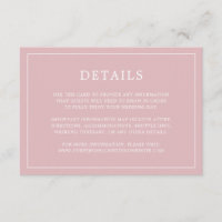 Monogramme rose clair simple Mariage élégant