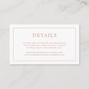 Carte D'accompagnement Monographie rose Rose simple Mariage élégant