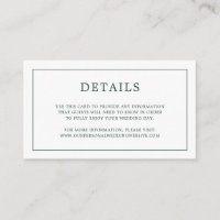 Monographie verte de forêt simple Mariage élégant