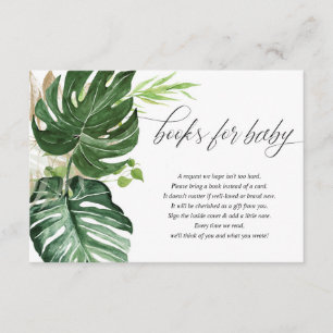 Carte D'accompagnement Monstère de verdure tropicale livres feuille pour