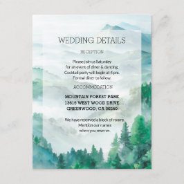 Carte D'accompagnement Montagnes translucides vertes et blanches