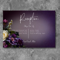 Moody foncé violet & lavande Floral moderne