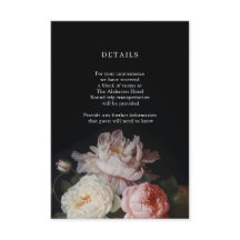 Moody Peony Rose Détails Floral Boîtier