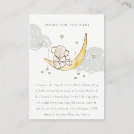 Carte D'accompagnement Moon & Stars Elephant Bunny Livres Pour Baby showe