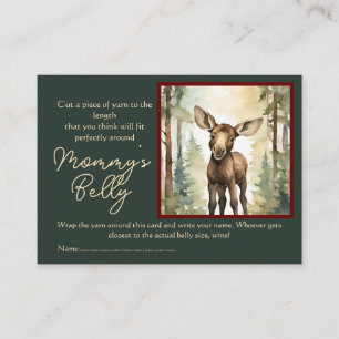 Carte D'accompagnement Moose Baby Bump Jeu Guess Maman's Belly Taille