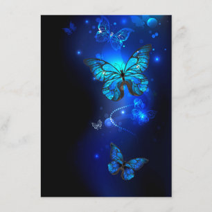 Carte D'accompagnement Morpho Butterfly in the Dark Background