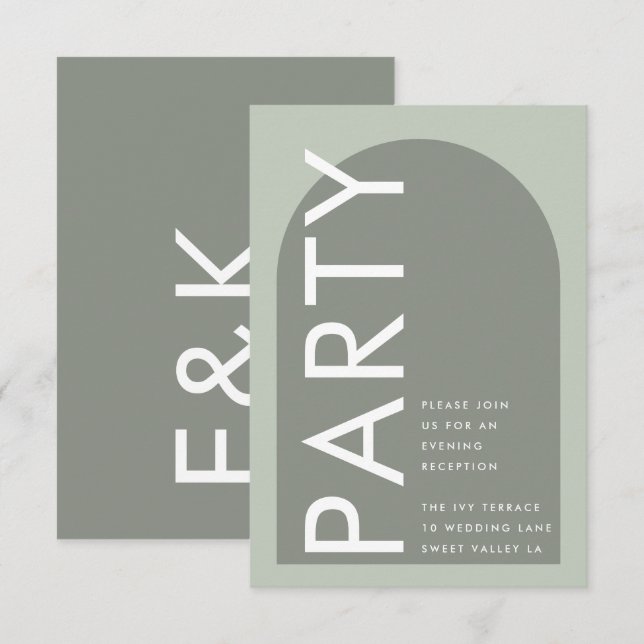 Carte D'accompagnement Moss Arch Moderne Abstrait minimalisme Japandi (Devant / Derrière)