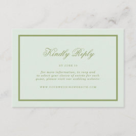 Carte D'accompagnement Moss Green Estate Online RSVP Card