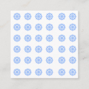 Carte D'accompagnement Motif d'hiver bleu clair Snowflake