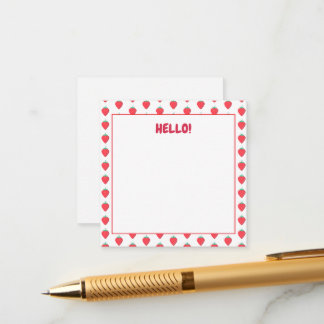 Carte D'accompagnement Motif esthétique Mignon Fraise Kawaii Amoureux