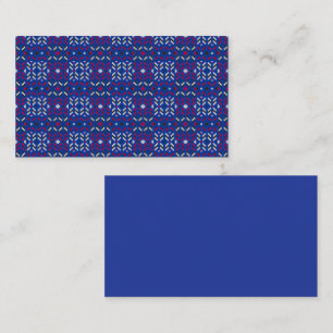 Carte D'accompagnement Motif géométrique pixel traditionnel en bleu profo