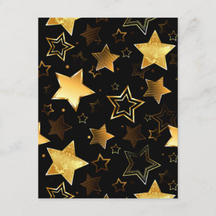 Carte D'accompagnement Motif sans couture avec étoiles d'or