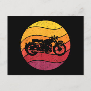 Carte D'accompagnement Moto style rétro Vintage