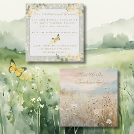 Carte D'accompagnement Mountain Fleur sauvage Garden Détails du mariage C