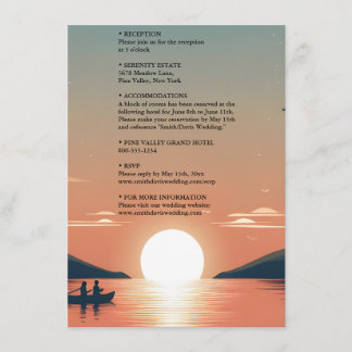 Carte D'accompagnement Mountain Lakeside Forest Outdoor Lake Mariage