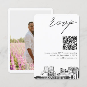 Carte D'accompagnement Myrtle Beach Wedding RSVP QR Code Petit