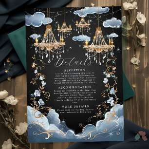 Carte D'accompagnement Mystic Nuages Opulent Mariage de lustre
